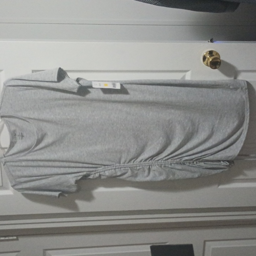 JUST BE NWT WOMENS COTTON/POLY BLEND 1X RUCHED NIGHTSHIRT